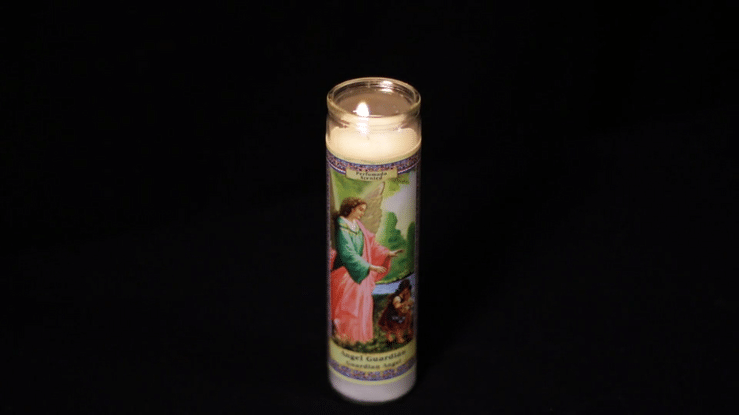 Guardian Angel Candle burning