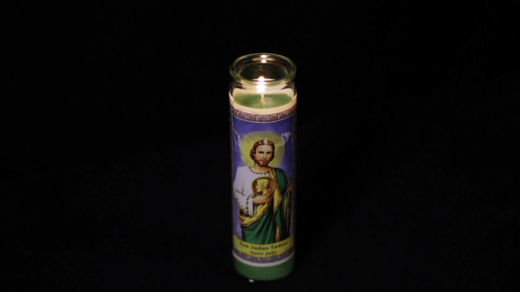 St. Jude Thaddaeus Candle burning