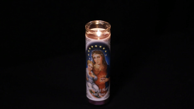 St. Mary's Heart with Jesus Candle burning